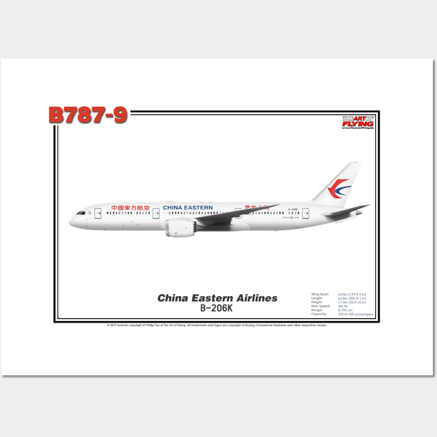 Boeing B787-9 - China Eastern Airlines (Art Print) Wall Art by TheArtofFlying